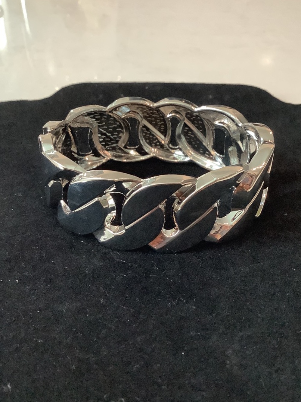 Women’s Polished Silver Link Bracelet - Classic Chain Style, Brand New